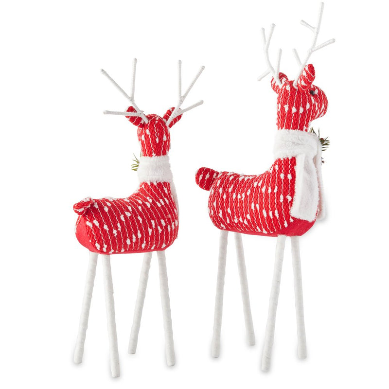 Holiday Time Red with White Pin Stripes and Dots Fabric Christmas Reindeer, Set of 2 Home & Garden > Decor > Seasonal & Holiday Decorations& Garden > Decor > Seasonal & Holiday Decorations Test Rite Intl   
