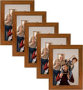 Golden State Art, 8X10 White Picture Frame Made of 100% Solid Pine Wood and Tempered Glass, Display for 8X10 Picture without Mat (Windows 7.5X9.5 Inch)-Table Top or Wall Display, 1 Pack Home & Garden > Decor > Picture Frames Golden State Art Brown 5x7 (5 Pack) 