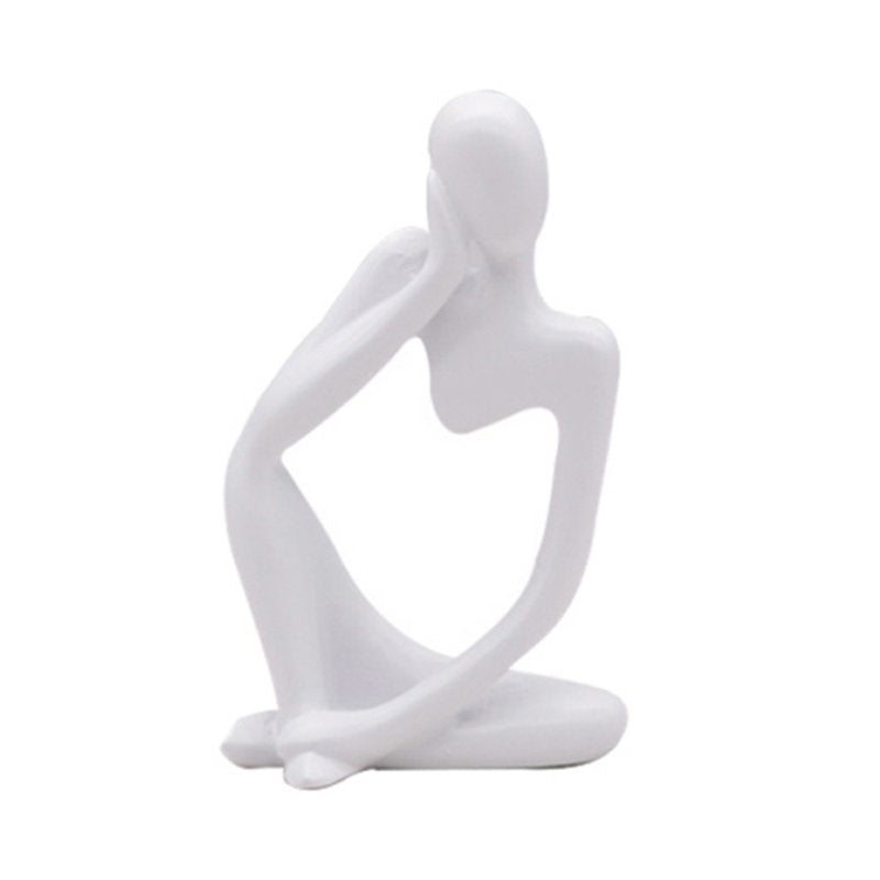 DA BOOM Creative Abstract Personality Thinker Man Statue for Home and Office and Table Decor for Housewarming Birthday Gift Valentine'S Day Present Home & Garden > Decor > Seasonal & Holiday Decorations DA BOOM Style 2 White 