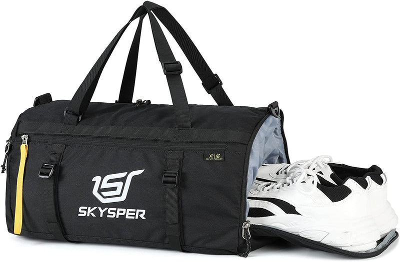 SKYSPER Small Sports Gym Bag - ISPORT30 Workout Duffle Bag with Wet & Shoe Compartment, Carry on Travel Duffel Bag Weekender Overnight Bag