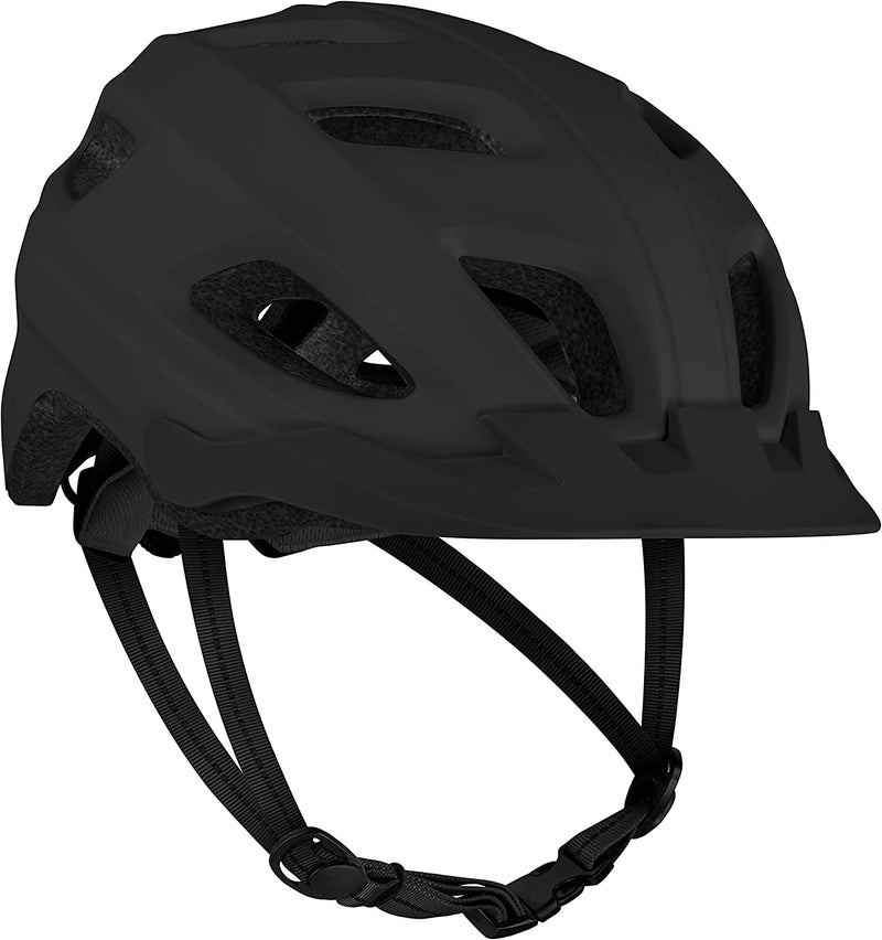 Retrospec Lennon Bike Helmet with LED Safety Light Adjustable Dial & Removable Visor - Adjustable Bicycle Helmet for Adult Men & Women Sporting Goods > Outdoor Recreation > Cycling > Cycling Apparel & Accessories > Bicycle Helmets Retrospec Matte Black  