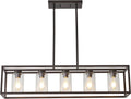 XILICON Dining Room Lighting Fixture Hanging Farmhouse Brushed Nickel 5 Light Modern Pendant Lighting Contemporary Chandeliers with Glass Shade for Living Dining Room Bedroom Kitchen Island Home & Garden > Lighting > Lighting Fixtures > Chandeliers xilicon Orb -Bxl100-5 ORB 5 Light 