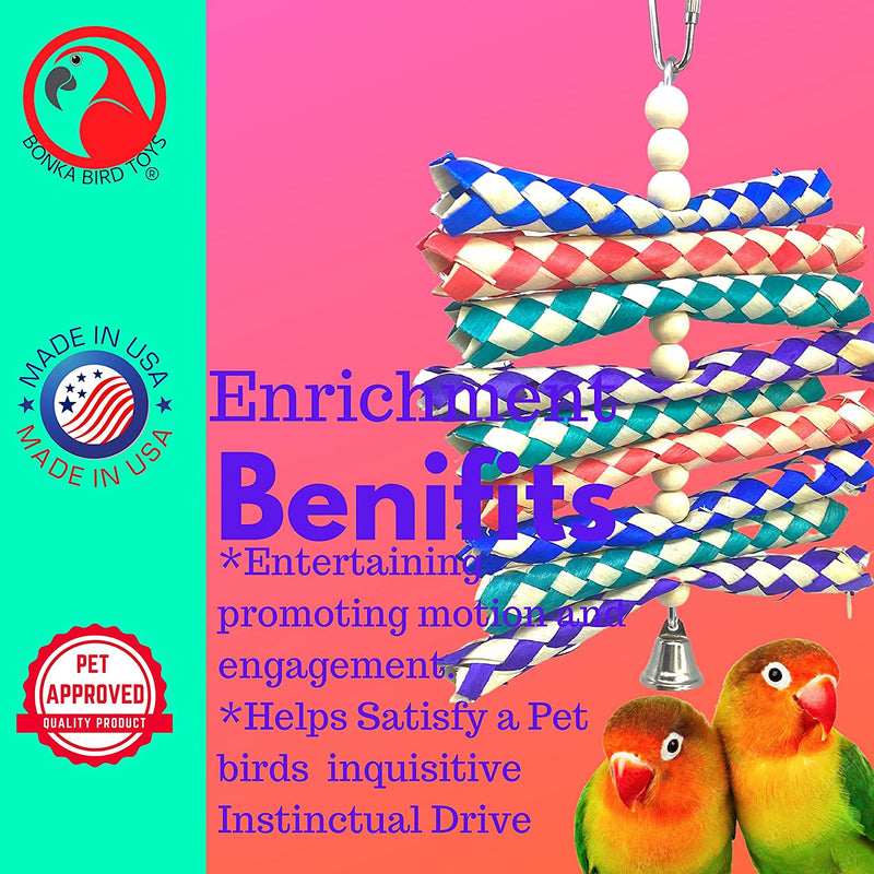 946 Shredburst Bonka Bird Toys Colorful Bamboo Wood Chew Parrot Parrotlet Cockatiel Budgie Finch Parakeet Animals & Pet Supplies > Pet Supplies > Bird Supplies > Bird Toys Bonka Bird Toys   