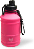 Mayim Stainless Steel Reusable Large Water Bottle Jug | for Sports, Gym, Camping & Outdoors | 2.2L/ 74Oz/ Half Gallon | Premium Collection | Single Walled | Chug Lid | Carry Handle & Strap (Blue) Sporting Goods > Outdoor Recreation > Winter Sports & Activities Mayim Hot Pink  