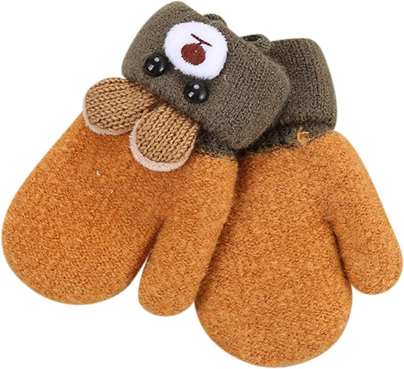 Gloves Mittens Combo with Pocket Old Double Cute Velvet Children Keep Ear Knitted Years 0-3 to Gloves Mittens Women Sporting Goods > Outdoor Recreation > Boating & Water Sports > Swimming > Swim Gloves Bmisegm   