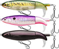 TRUSCEND Topwater Fishing Lures with BKK Hooks, Plopper Fishing Lure for Bass Catfish Pike Perch, Floating Minnow Bass Bait with Propeller Tail, Top Water Pencil Plopper Lures Freshwater or Saltwater Sporting Goods > Outdoor Recreation > Fishing > Fishing Tackle > Fishing Baits & Lures TRUSCEND D-4.3",0.56oz  