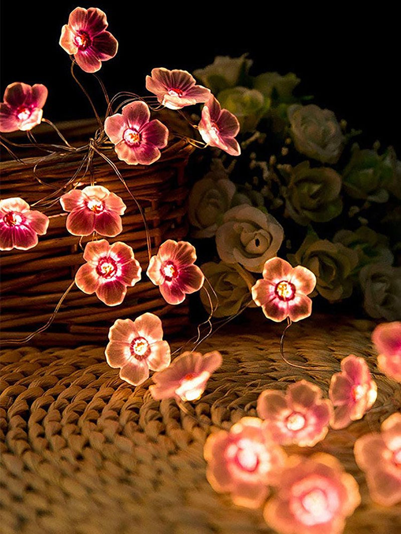 Flower String Lights Decorative Lights for Girls Bedroom Indoor Outdoor Wedding and Valentines Day
