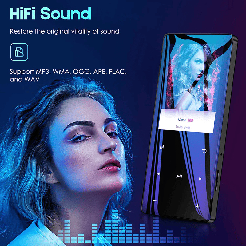 32GB Mp3 Player with Bluetooth 5.0 for Running - EVIDA Portable Music Player Touch Buttons HiFi Sound Electronics > Audio > Audio Players & Recorders > MP3 Players EVIDA   