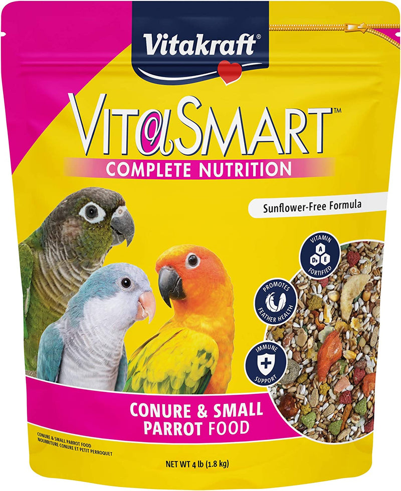 Vitakraft Vita Smart Gourmet Conure Food - Vitamin-Fortified - Daily Pet Bird Food for Conures and Small Parrots Animals & Pet Supplies > Pet Supplies > Bird Supplies > Bird Food Vitakraft   