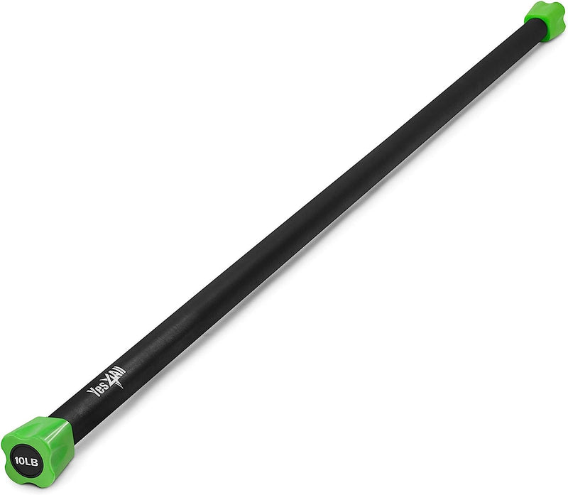 Yes4All Yes4All Total Body Workout Weighted Bar, Resistance Band Bar, Weighted Bar Racks, Single/Combo Sporting Goods > Outdoor Recreation > Fishing > Fishing Rods Yes4All C. 10lbs 10lbs 