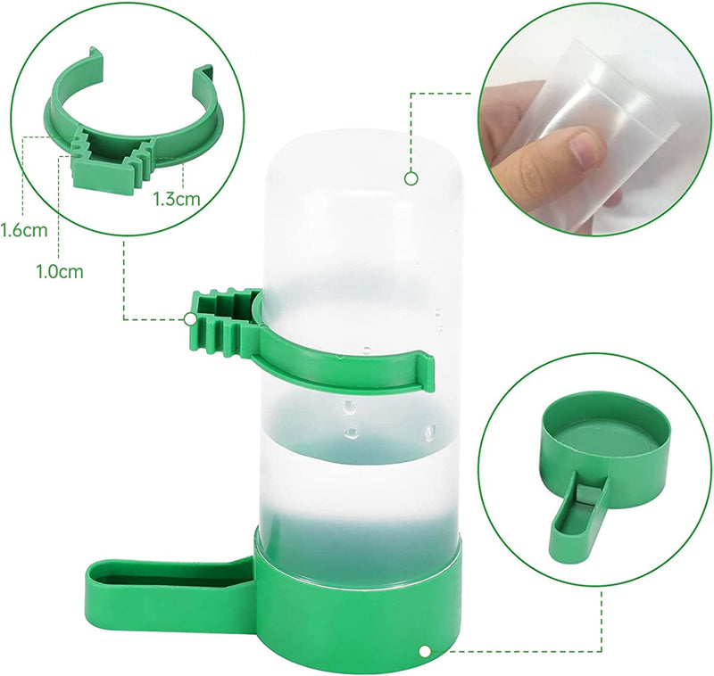 Gosear Bird Water Dispenser for Cage, 4Pcs Bird Water Bowl 140Ml Automatic No Mess Gravity Feeder Bird Watering Supplies for Pet Parrot, Parakeets, Cockatiel, Budgie Lovebirds and Other Birds Animals & Pet Supplies > Pet Supplies > Bird Supplies > Bird Cage Accessories > Bird Cage Food & Water Dishes Gosear   