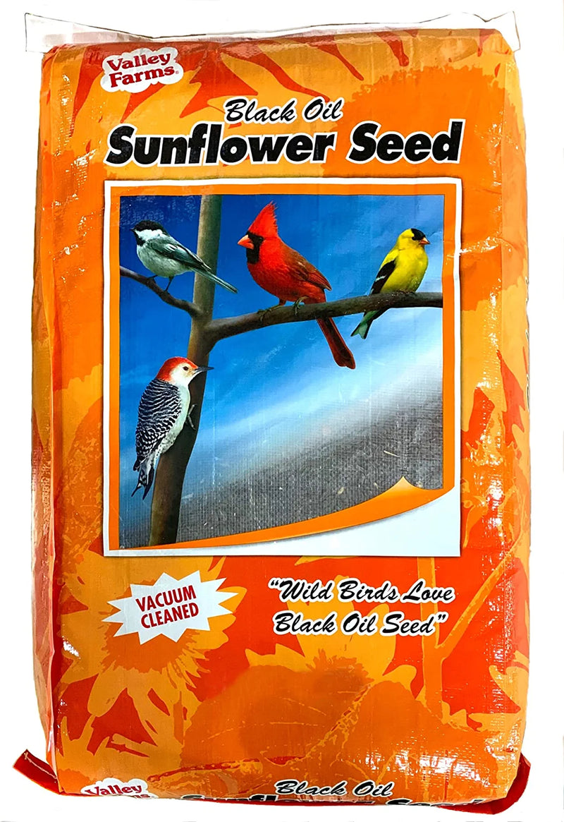 Valley Farms Black Oil Sunflower Seed - Wild Bird Food - Favorite Food of Many Songbirds (25 LBS) Animals & Pet Supplies > Pet Supplies > Bird Supplies > Bird Food Truffa Seed Co., Inc. 40 Pound (Pack of 1)  