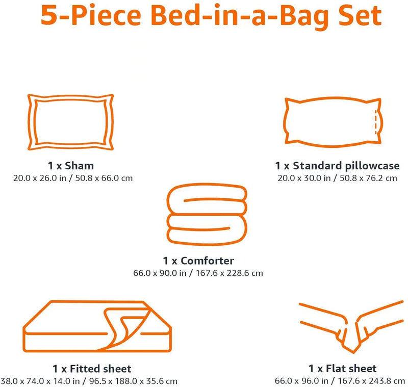 Kids Bed-In-A-Bag Microfiber Bedding Set, Easy Care, Twin, Blue Mermaids - Set of 5 Pieces Home & Garden > Linens & Bedding > Bedding KOL DEALS   
