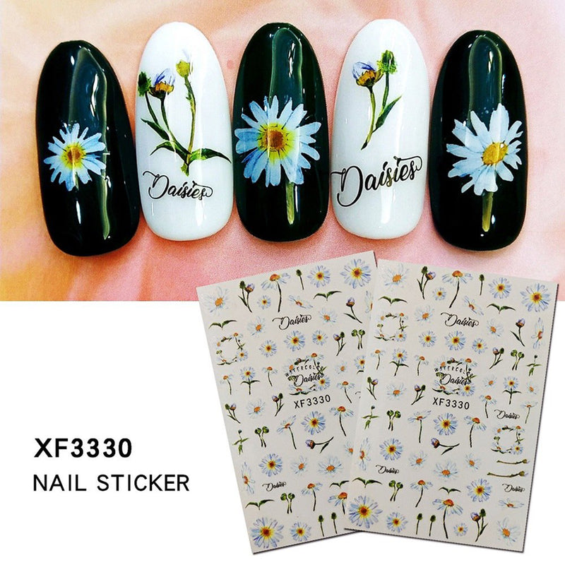 Nail Sticker Set Butterfly Little Daisy Maple Leaf Nail Sticker 2PC Apparel & Accessories > Costumes & Accessories > Masks jsaierl P Women Trendy 