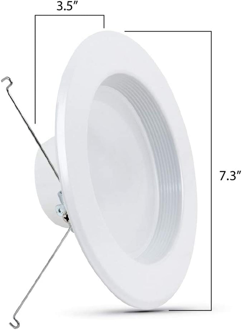 Feit Electric LEDR56B/927CA/MP/6 5/6 Inch LED Recessed Downlight, Baffle Trim, Dimmable, 75W Equivalent 10.2W, 925 LM Retrofit Kit, 5-6 in 75 Watt, 2700K Soft White, 6 Count Home & Garden > Lighting > Flood & Spot Lights Feit Electric   