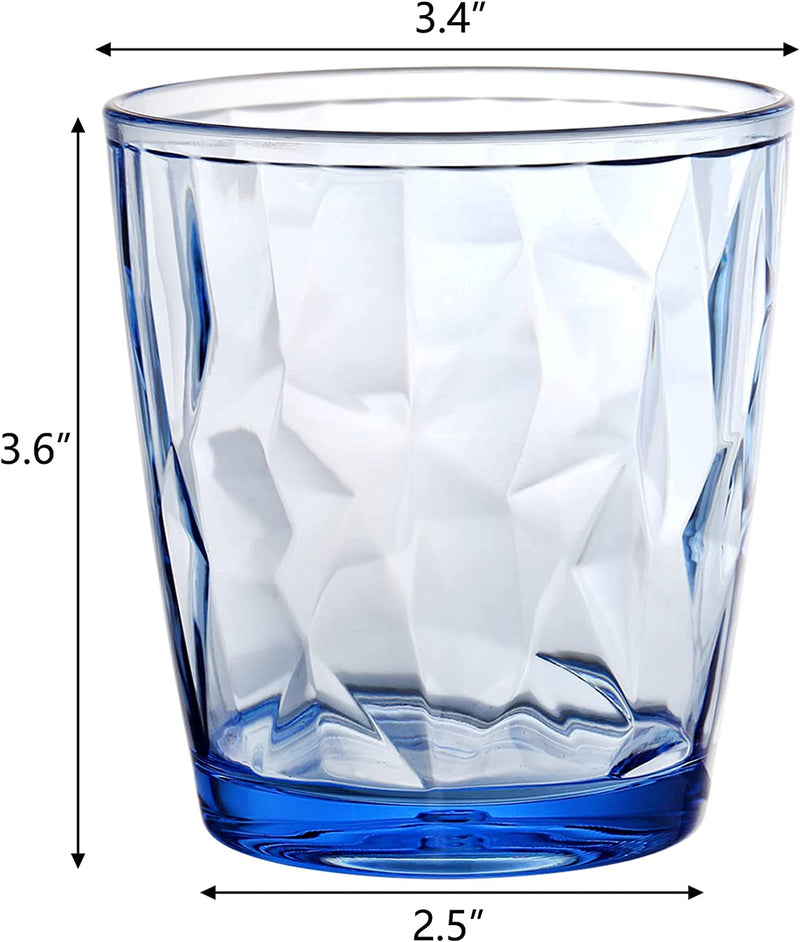 Hedume Set of 6 Unbreakable Premium Drinking Glasses, 6 Colors 10.5 Oz Stackable Tritan Tumbler Cups, BPA Free, Dishwasher Safe Home & Garden > Kitchen & Dining > Tableware > Drinkware Hedume   