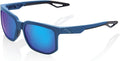 100% Centric Performance Sunglasses - Durable, Flexible and Lightweight Eyewear Sporting Goods > Outdoor Recreation > Cycling > Cycling Apparel & Accessories 100% Speed Labs, LLC Soft Tact Blue - Blue Multilayer Mirror Lens  