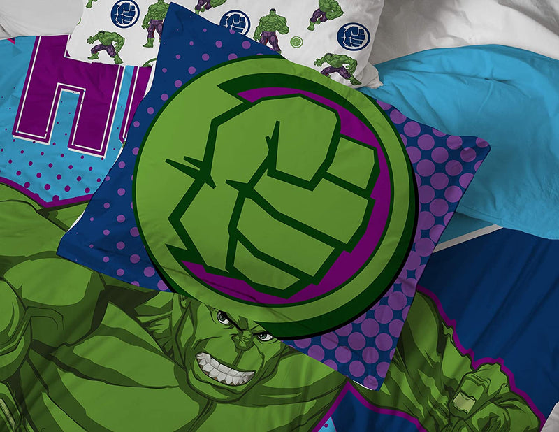 Jay Franco Marvel Hulk Banner 7 Piece Full Bed Set - Includes Comforter & Sheet Set Bedding - Super Soft Fade Resistant Microfiber (Official Marvel Product) Home & Garden > Linens & Bedding > Bedding Jay Franco   