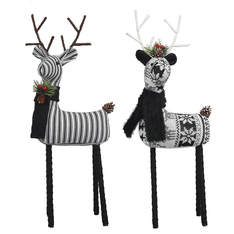 Holiday Time Large Black and White Christmas Reindeer, Set of 2, 8.5"X18" Home & Garden > Decor > Seasonal & Holiday Decorations& Garden > Decor > Seasonal & Holiday Decorations Test Rite Intl   