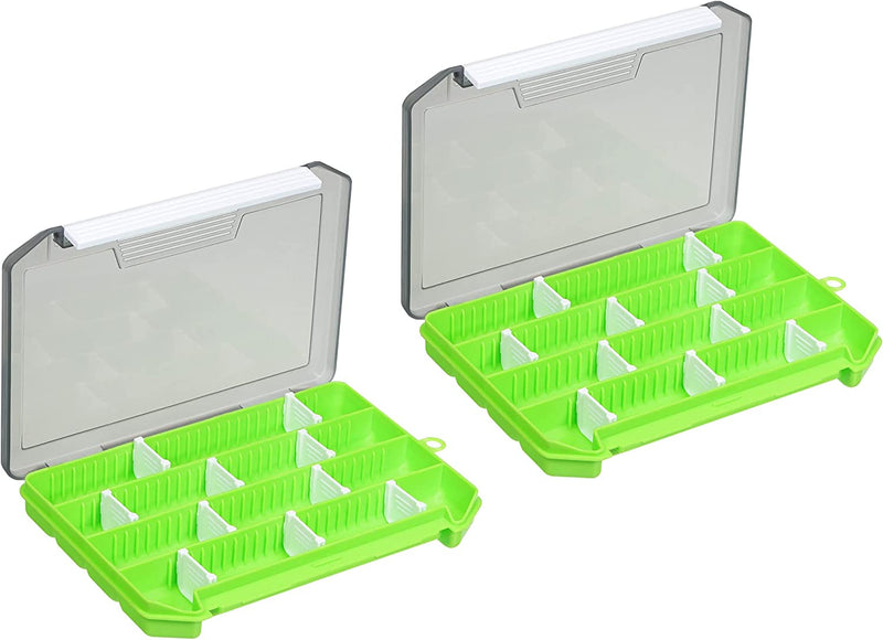 PATIKIL Waterproof Fishing Lure Box, 2 Pack Plastic Fish Tackle Accessory Storage Organizer Container, Pink Sporting Goods > Outdoor Recreation > Fishing > Fishing Tackle PATIKIL Green  