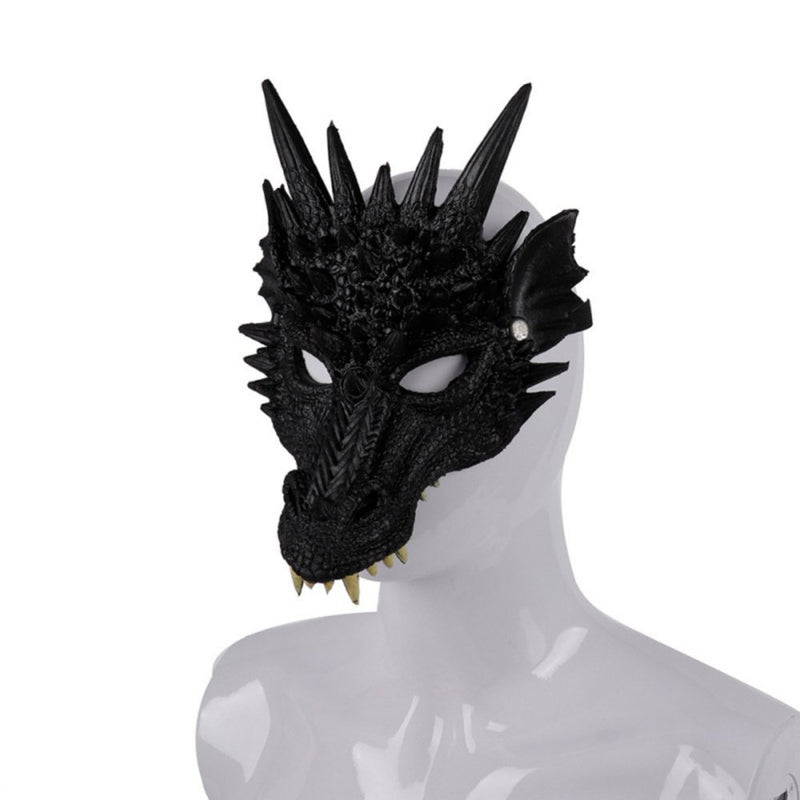 Funny Unisex Party Mask ,Cosplay Half Face Colourful Dragon Masks ,Masquerade Halloween Party Decor