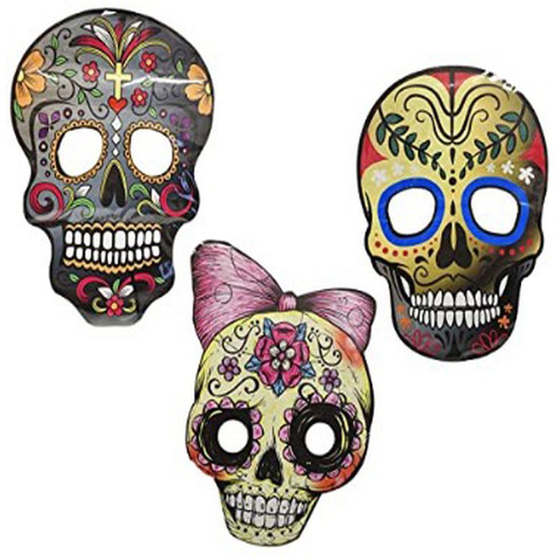 Set of Sugar Skull Masks! 3 Styles! Perfect Party Favors, Halloween, and More! Apparel & Accessories > Costumes & Accessories > Masks Black Duck Brand   