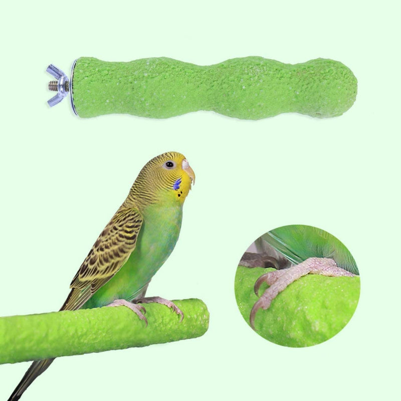 UKCOCO Bird Grinding Perch Stand, Parrot Perch Rough Stand Cage Accessories for Parakeet Cockatiels 14Cm/ 5.5In ( Random Color )