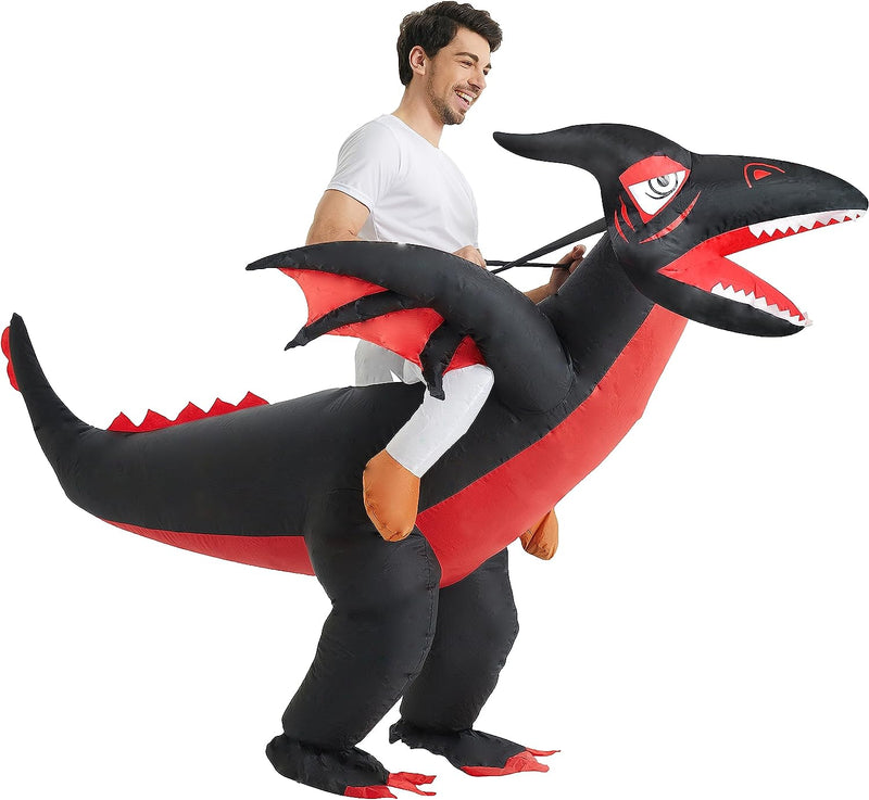 Nisotieb Supper Funny Halloween Inflatable Costume Halloween Blow-Up Costume for Adult Halloween Costume/Christmas Party  NiSotieb Pterosaur  