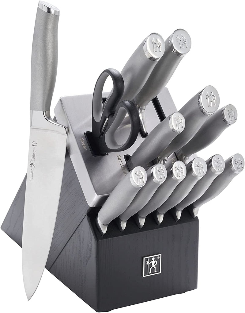 HENCKELS Modernist Razor-Sharp 6-Pc Knife Set, German Engineered Informed by 100+ Years of Mastery, Chefs Knife Home & Garden > Kitchen & Dining > Kitchen Tools & Utensils > Kitchen Knives JA46I Black Knife Set 14-pc
