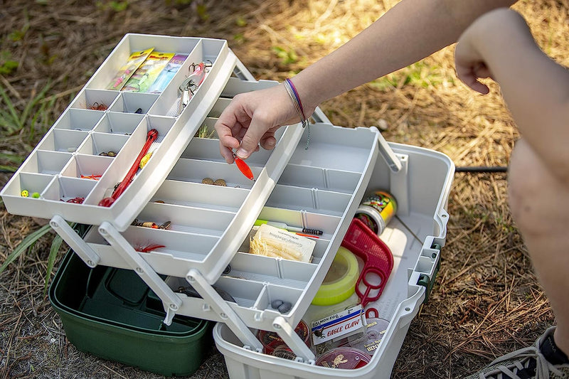 Plano One, Two, and Three Tray Tackle Box Sporting Goods > Outdoor Recreation > Fishing > Fishing Tackle PLANO MOLDING COMPANY   