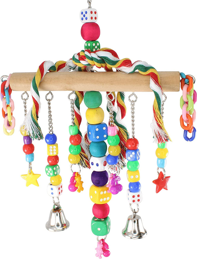 1746 Leather Chain Waterfall Bonka Bird Toys Chew Pull Shred Colorful Parrot Quaker Cockatoo Budgie Animals & Pet Supplies > Pet Supplies > Bird Supplies > Bird Toys Bonka Bird Toys Chain Single 