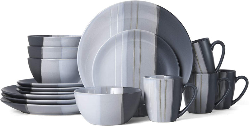 Pfaltzgraff Parker Gray 16 Piece Dinnerware Set, Service for 4 Home & Garden > Kitchen & Dining > Tableware > Dinnerware Lifetime Brands Inc   