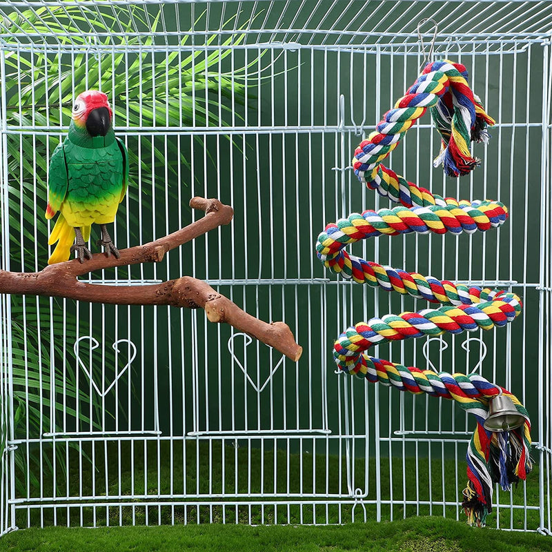 Ipetboom Perches Parrot Stand, 1 Pc Bird Rope Perch 1Pc Tree Branch Perch Parrots Playing, Chewing Perch Toy Climbing Standing Toy Animals & Pet Supplies > Pet Supplies > Bird Supplies Ipetboom   