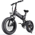 Wooken Electric Bike, 20'' Fat Tire Electric Bike for Adults, 500W Folding Electric Bike with 48V 10Ah Battery, Shimano 7 Speed Gears, Dual Shock Absorber, 20MPH Ebike for Commute Mountain Beach Snow Sporting Goods > Outdoor Recreation > Cycling > Bicycles Wooken White  