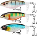 TRUSCEND Topwater Fishing Lures with BKK Hooks, Plopper Fishing Lure for Bass Catfish Pike Perch, Floating Minnow Bass Bait with Propeller Tail, Top Water Pencil Plopper Lures Freshwater or Saltwater Sporting Goods > Outdoor Recreation > Fishing > Fishing Tackle > Fishing Baits & Lures TRUSCEND C1-2.8",0.2oz  
