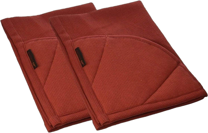 Rachael Ray Kitchen Towel, Oven Glove Moppine - 2-In-1 Ultra Absorbent Kitchen Towels with Heat Resistant Padded Pockets like Pot Holders and Oven Mitts to Handle Hot Cookware - Smoke Blue, 1 Pack Home & Garden > Kitchen & Dining > Kitchen Tools & Utensils Rachael Ray Brick Red 2 Pack 