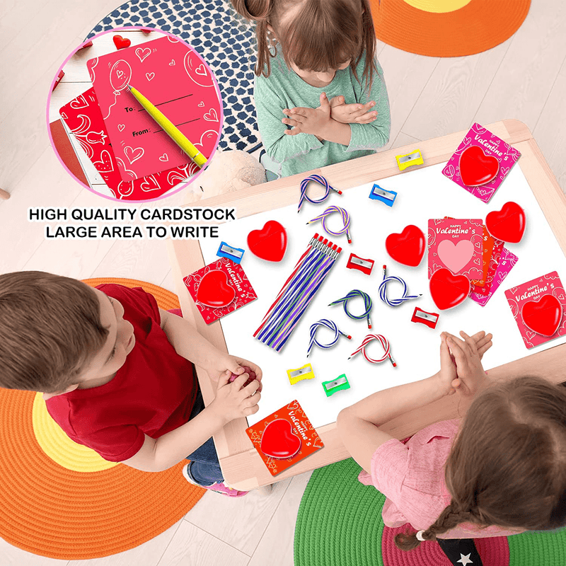 36 Pack Valentines Day Cards for Kids, Valentines Bendy Pencil with Filled Hearts Bulk, Valentines Gifts for Boys Girls, Fun Valentines Party Favors, Classroom Exchange Prizes for School Class Teacher Home & Garden > Decor > Seasonal & Holiday Decorations DOCIEA   