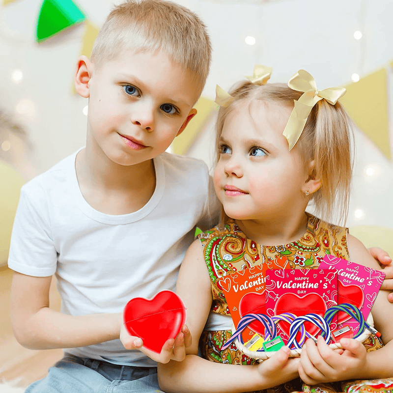 36 Pack Valentines Day Cards for Kids, Valentines Bendy Pencil with Filled Hearts Bulk, Valentines Gifts for Boys Girls, Fun Valentines Party Favors, Classroom Exchange Prizes for School Class Teacher