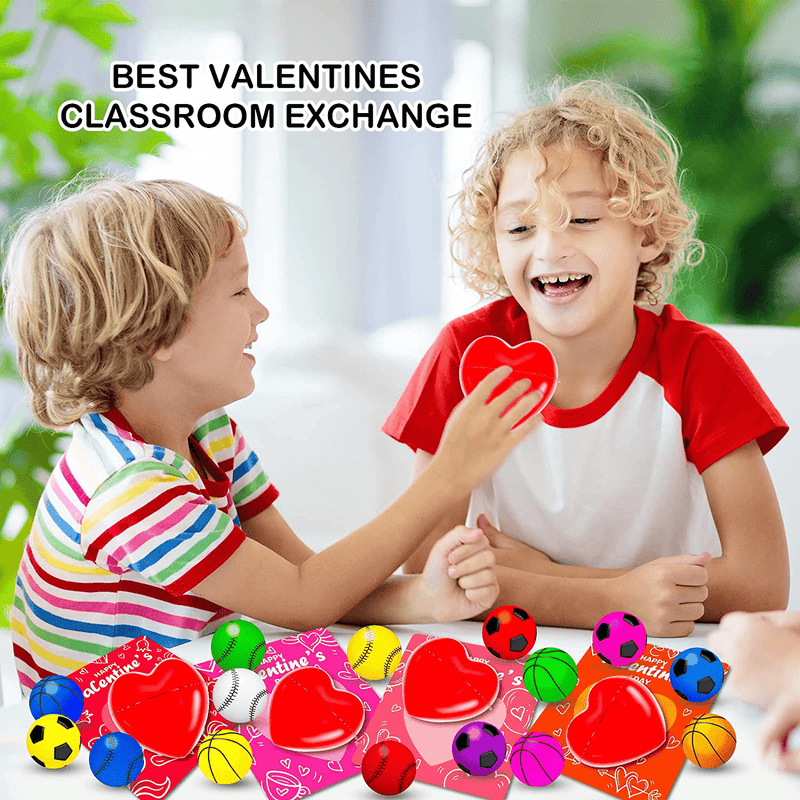 36 Pack Valentines Day Cards for Kids, Valentines Bouncy Balls with Filled Heart Bulk, Valentines Gifts for Boys Girls, Fun Valentines Party Favors, Classroom Exchange Prizes for School Class Teacher Home & Garden > Decor > Seasonal & Holiday Decorations DOCIEA   
