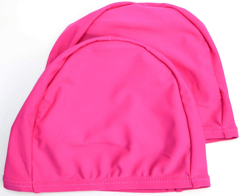 2 Pack Spandex Swimming Caps High Elasticity Fabric Adult Junior Kids Childen One Size Swim Hat Sporting Goods > Outdoor Recreation > Boating & Water Sports > Swimming > Swim Caps Teng Xin Pink Adult 