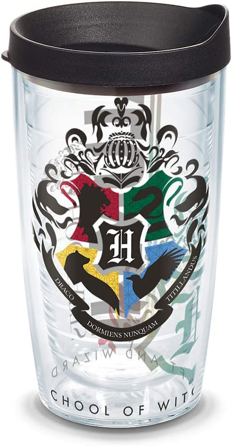 Tervis Harry Potter-Hogwarts Alumni Stainless Steel Insulated Tumbler with Lid, 1 Count (Pack of 1), Silver Home & Garden > Kitchen & Dining > Tableware > Drinkware Tervis Clear Black Lid 16 oz - Tritan