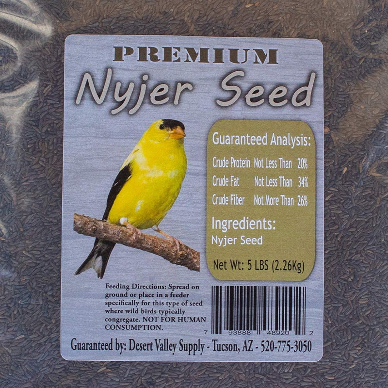 Desert Valley Premium Nyjer Seed - Wild Bird - Finch Food (5-Pounds) Animals & Pet Supplies > Pet Supplies > Bird Supplies > Bird Food Desert Valley Supply   