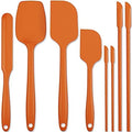 Silicone Spatula, Forc 8 Packs 600°F Heat Resistant BPA Free Nonstick Cookware Dishwasher Safe Flexible Lightweight, Food Grade Silicone Cooking Utensils Set for Baking, Cooking, and Mixing Black Home & Garden > Kitchen & Dining > Kitchen Tools & Utensils Forc Orange  