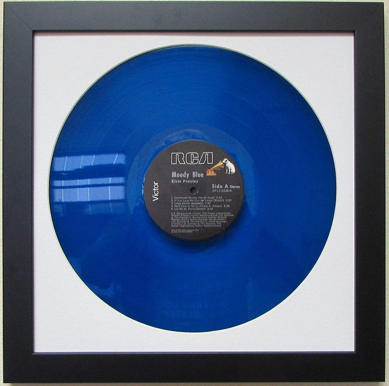 Frame My Collection Picture Disc / 12" LP Vinyl Record Frame Display White Matting (Black Wooden Frame) 45% UV Glass