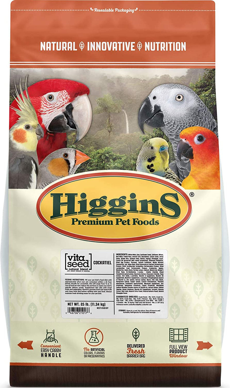 Higgins 466155 Vita Seed Cockatiel Food for Birds, 25-Pound Animals & Pet Supplies > Pet Supplies > Bird Supplies > Bird Food Phillips Feed & Pet Supply   