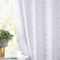 JINCHAN Silver Solid Diamond Curtain Foil Print Grommet Room Darkening Soft Sturdy Thermal Insulated Shades for Teens Kids Bedroom Living Room Nursery 84 Inches Length 2 Panels Black Home & Garden > Decor > Window Treatments > Curtains & Drapes jinchan Diamond White 52"W x 96"L 