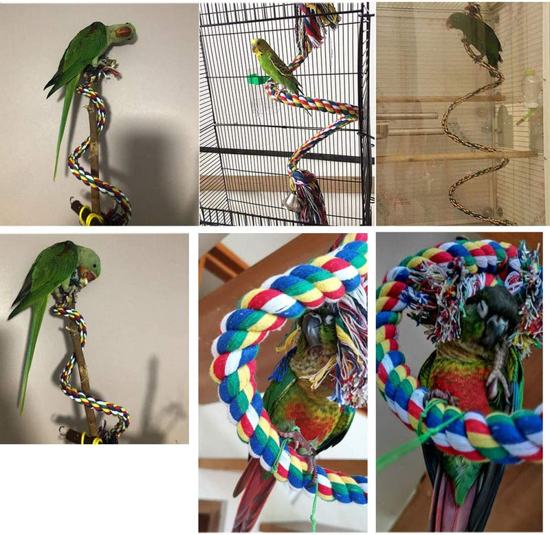MNN Comfy Bird Cotton Rope Perch 31Inch Macaw Chewing Toy Birdcage Station Pole Animals & Pet Supplies > Pet Supplies > Bird Supplies MNN   
