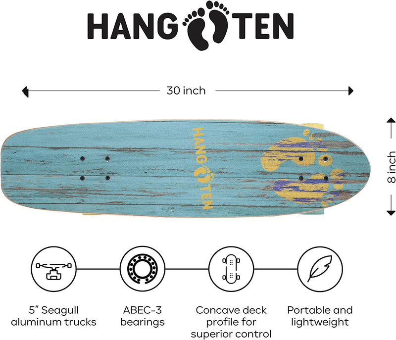 Hang Ten Complete Cruiser, Skateboard Longboard Sporting Goods > Outdoor Recreation > Cycling > Bicycles Sakar   