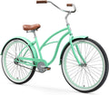 Sixthreezero Women'S Beach Cruiser Bicycle, 26" Wheels/17 Frame, 1-Sp, 3-Sp, 7-Sp, and 21-Sp Sporting Goods > Outdoor Recreation > Cycling > Bicycles Sixthreezero Enterprises, L.L.C. Serenity Green w/ Brown Seat/Grips Women's Cruiser 