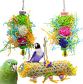 Volksrose 7 Packs Bird Parrot Toys Hanging Bell Pet Bird Cage Hammock Swing Toy Hanging Toy for Small Parakeets Cockatiels, Conures, Macaws, Parrots, Love Birds, Finches Animals & Pet Supplies > Pet Supplies > Bird Supplies > Bird Toys VolksRose #10  